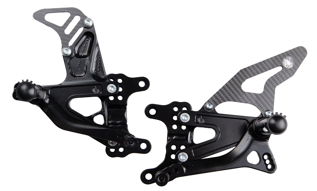 FXCNC Racing 05-08 ZX-6R Motorcycle Rearsets Foot Pegs Rear Set Footrests Fully Adjustable Foot Boards Fit For Kawasaki Ninja ZX6R ZX636 2005 2006 2007 2008