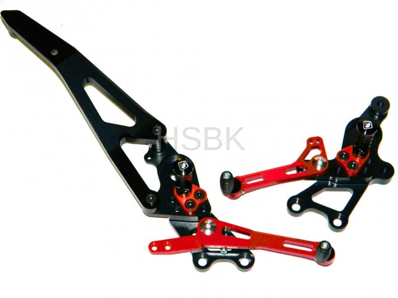 Red CNC Adjustable Front Touring Foot Pegs For Ducati Hypermotard 821 SP/Strada 2013-2016 