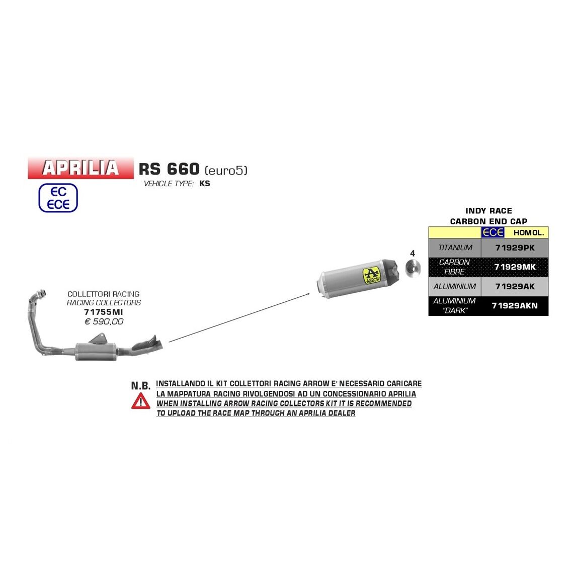 Aprilia rs 660 arrow exhaust on sale