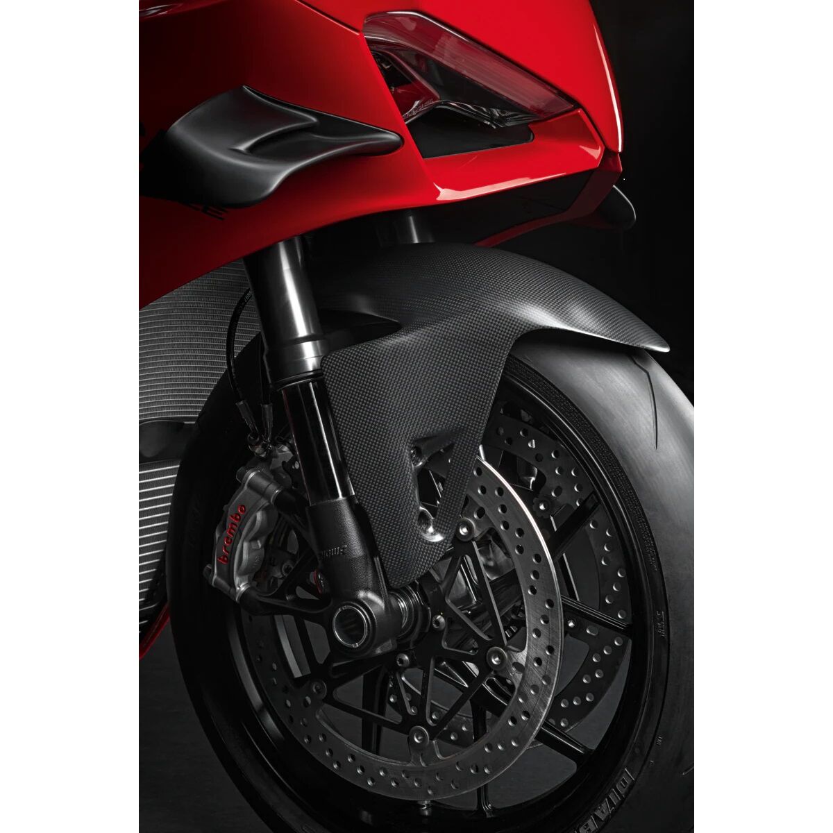 Home :: Parts :: Ducati :: 899 / 959 / 1199 / 1299 / V2 :: Carbon Fiber ::  V2 :: Ducati Performance V2 V4 Panigale Carbon Fiber Front Fender