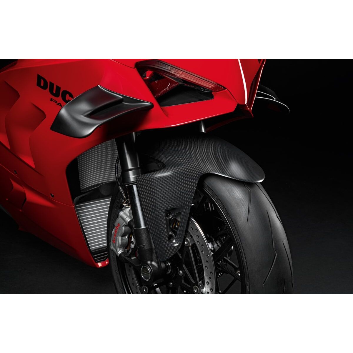 Home :: Parts :: Ducati :: 899 / 959 / 1199 / 1299 / V2 :: Carbon Fiber ::  V2 :: Ducati Performance V2 V4 Panigale Carbon Fiber Front Fender
