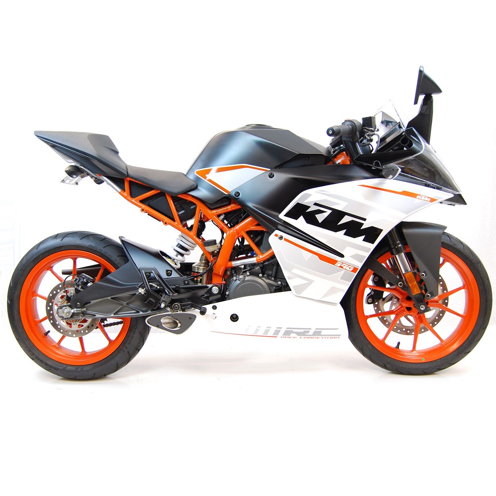 Parts KTM RC 390 390 Duke Exhaust Competition Werkes KTM 390 Duke RC 390 Slip On Exhaust System 2015 To 2016 HSBK Racing Race Team Training Facility Exotic Parts Italian Bikes