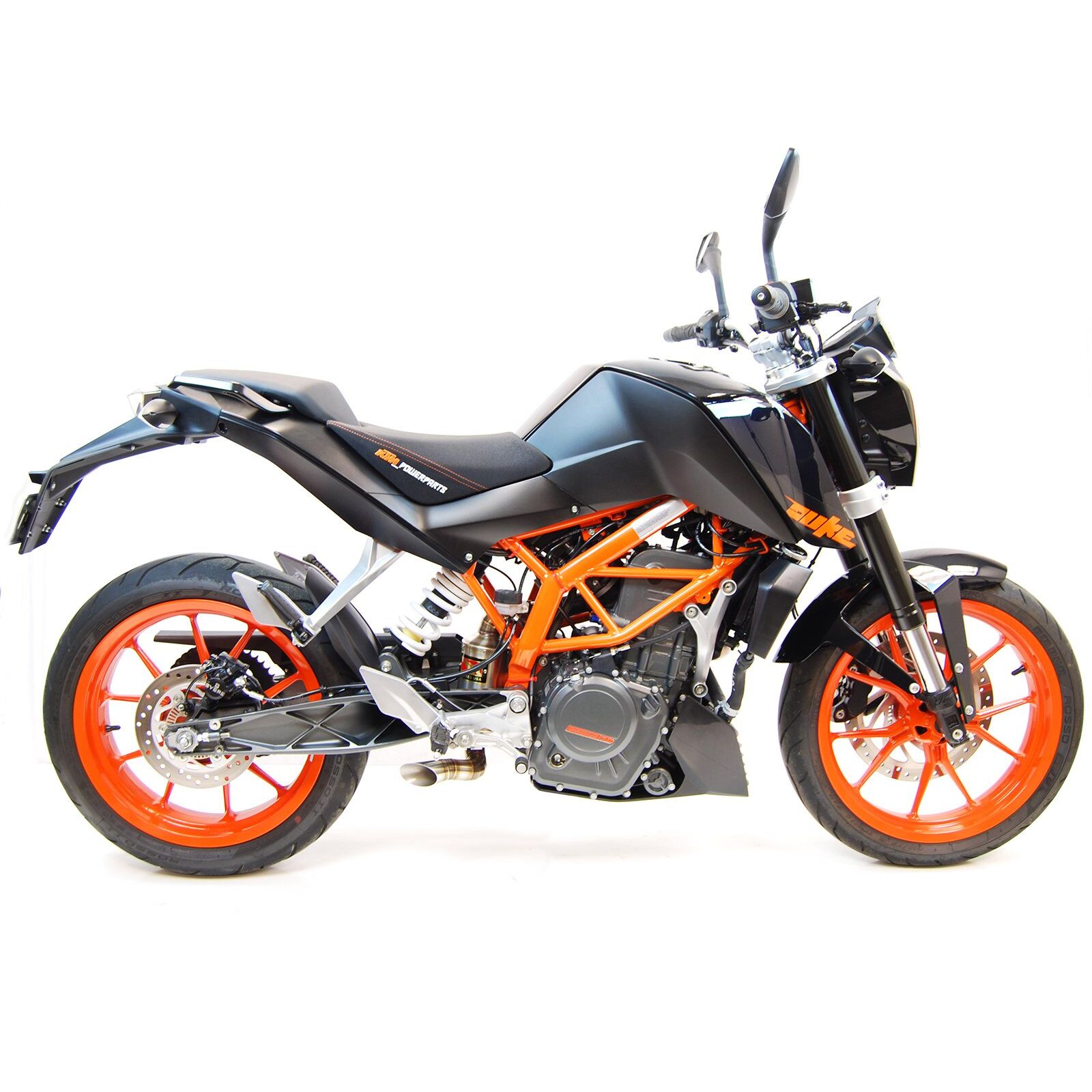Parts KTM RC 390 390 Duke Exhaust Competition Werkes KTM 390 Duke RC 390 Slip On Exhaust System 2015 To 2016 HSBK Racing Race Team Training Facility Exotic Parts Italian Bikes