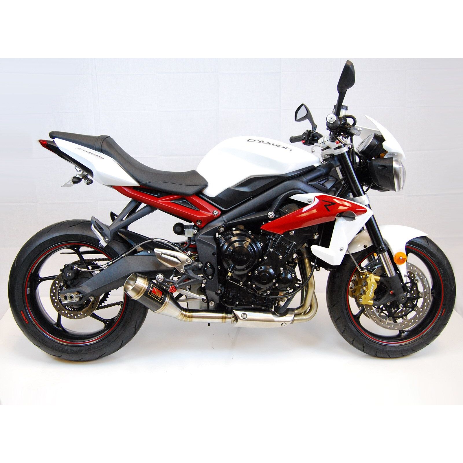 Parts Triumph Street Triple Exhaust Competition Werkes Triumph Streed Triple Slip On Exhaust 2013 To 2016 HSBK Racing Race Team Training Facility Exotic Parts Italian Bikes