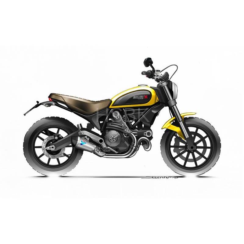 Parts Ducati Scrambler Exhaust Termignoni Ducati Scrambler 800 Monster 797 Low Mount Slip On Exhaust System HSBK Racing Race Team Training Facility Exotic Parts Italian Bikes