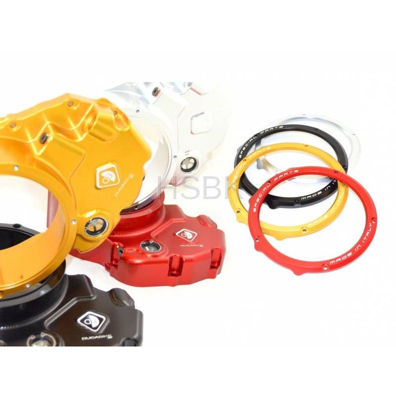 Parts Ducati 848 1098 1198 Brake Clutch Controls Clutch Pressure Plates Springs Covers DUCABIKE Ducati Wet Clutch Easy Access See Through Clutch Cover Kit HSBK Racing Race Team Training Facility Exoti...